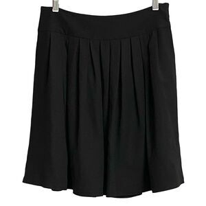 Tahari Black Pleated Mini Skirt Women's Size 4 Lined Preppy Academia Office
